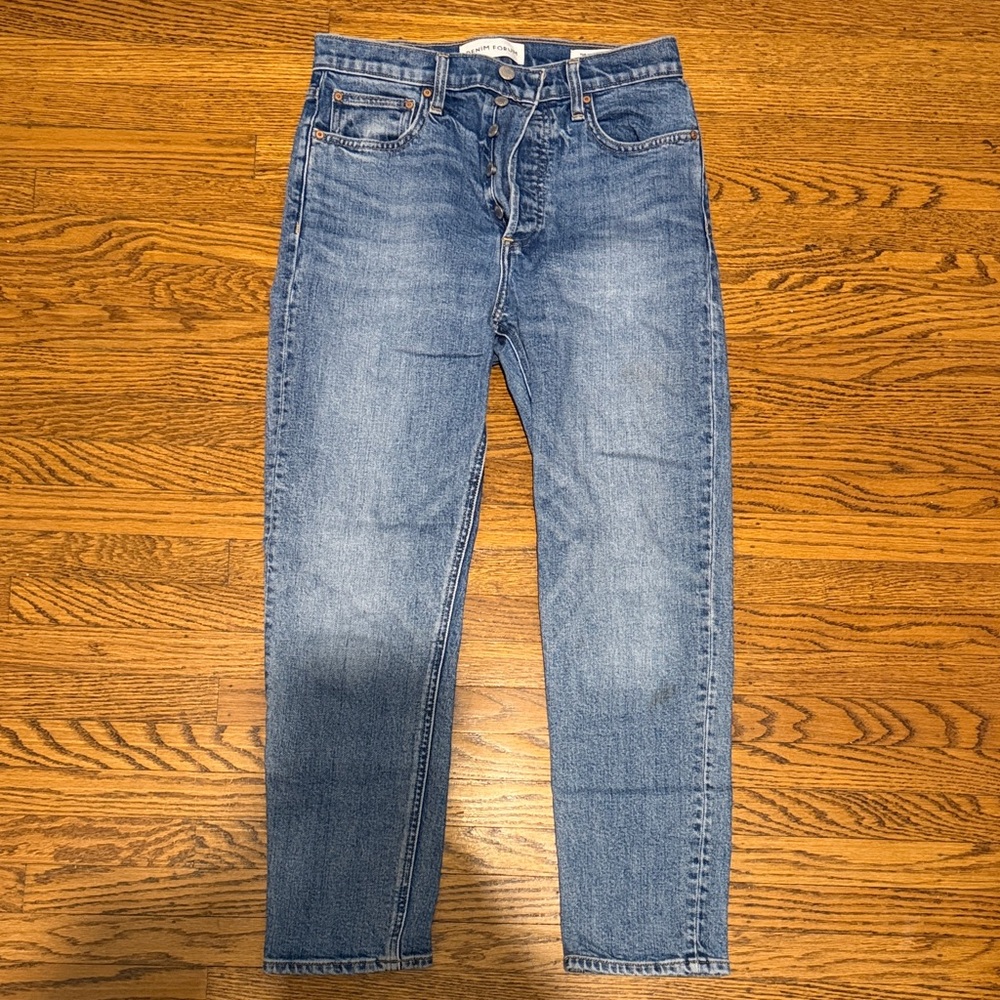 Aritzia Blue Straight-Leg Jeans